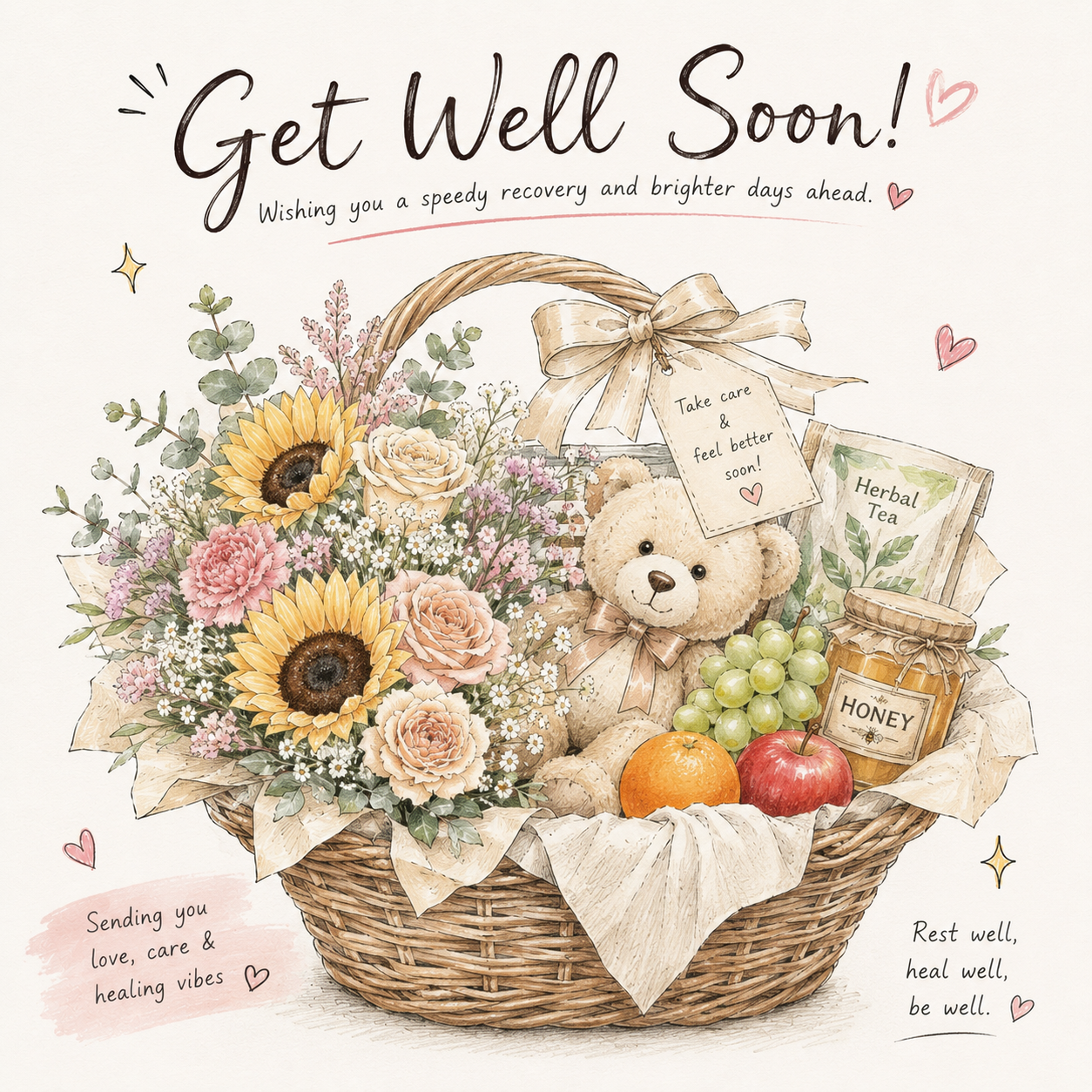 Fruits Floral Basket