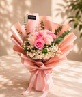 PINKY PINKY | Pink Roses & Blush Rose Bouquet