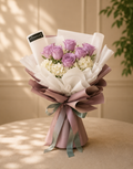 VERONICA | Lilac Roses w White Hydrangeas Bouquets