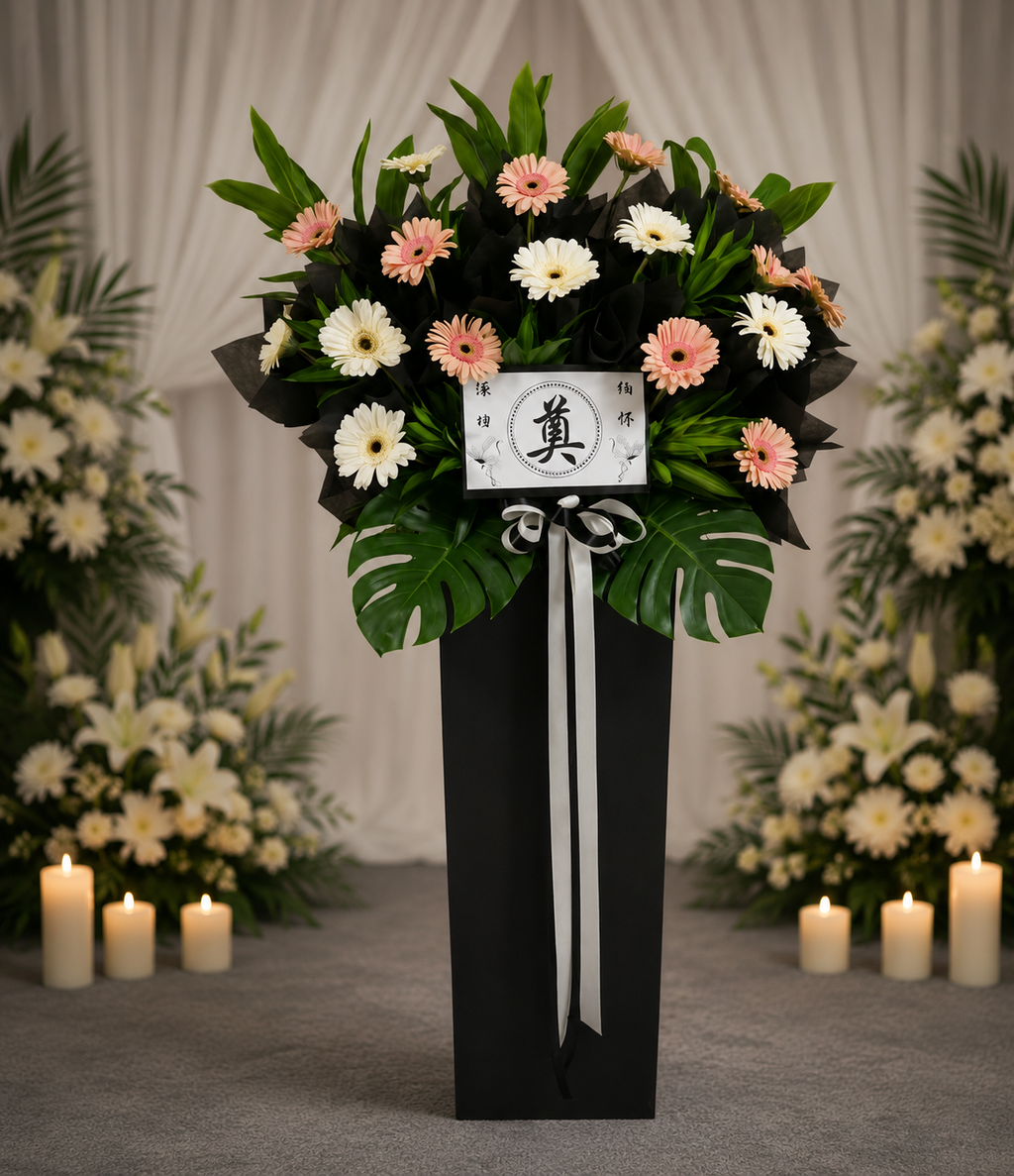 GENTLE REMINISCENECE | Gerberas Condolences Standee