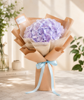 Beautiful pink hydrangea bouquet by FlowerPlus花加 featuring lush, full blooms perfect for home decor or gift.