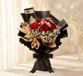 CRIMSON ROMANCE | Red Roses w Baby Breaths Bouquets
