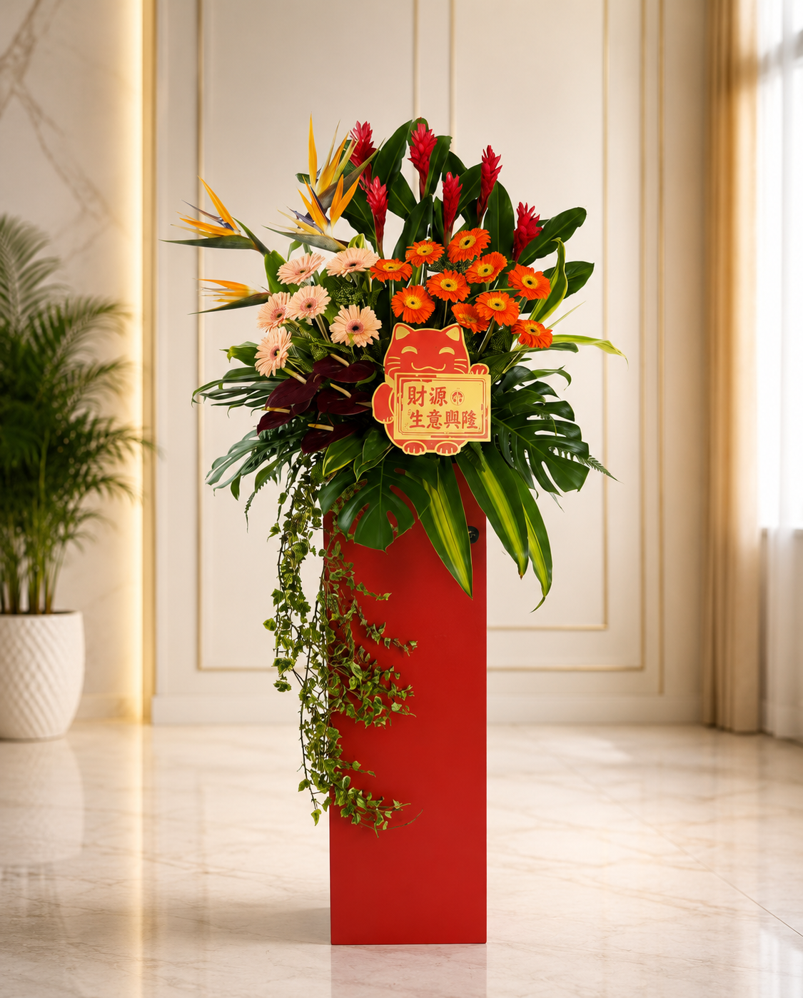 FORTUNE BLOSSOMS | Gerberas Grand Opening Standee