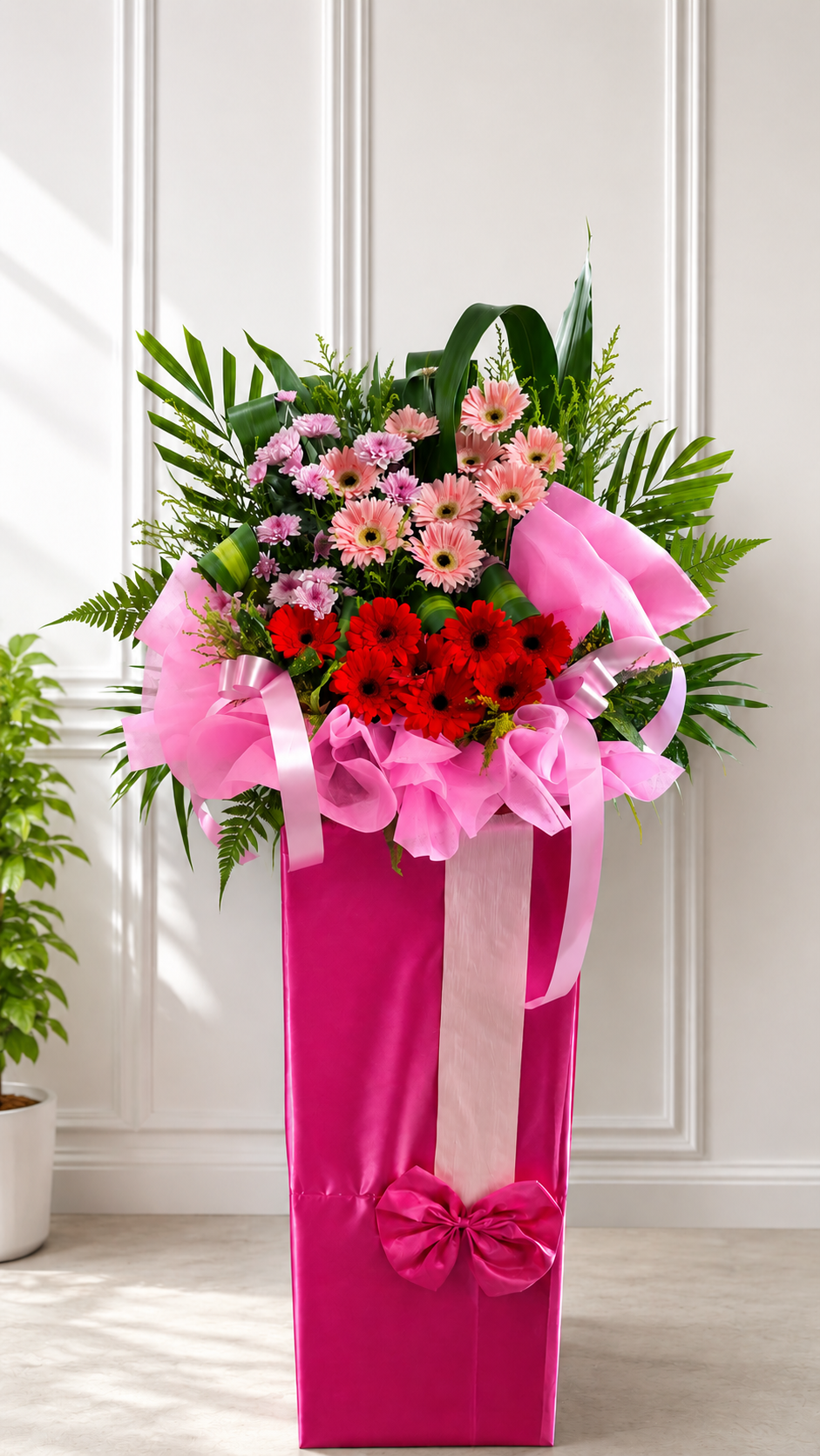 CELEBRATION IN BLOOMS | Pink Gerberas & Red Gerberas Grand Opening Standee