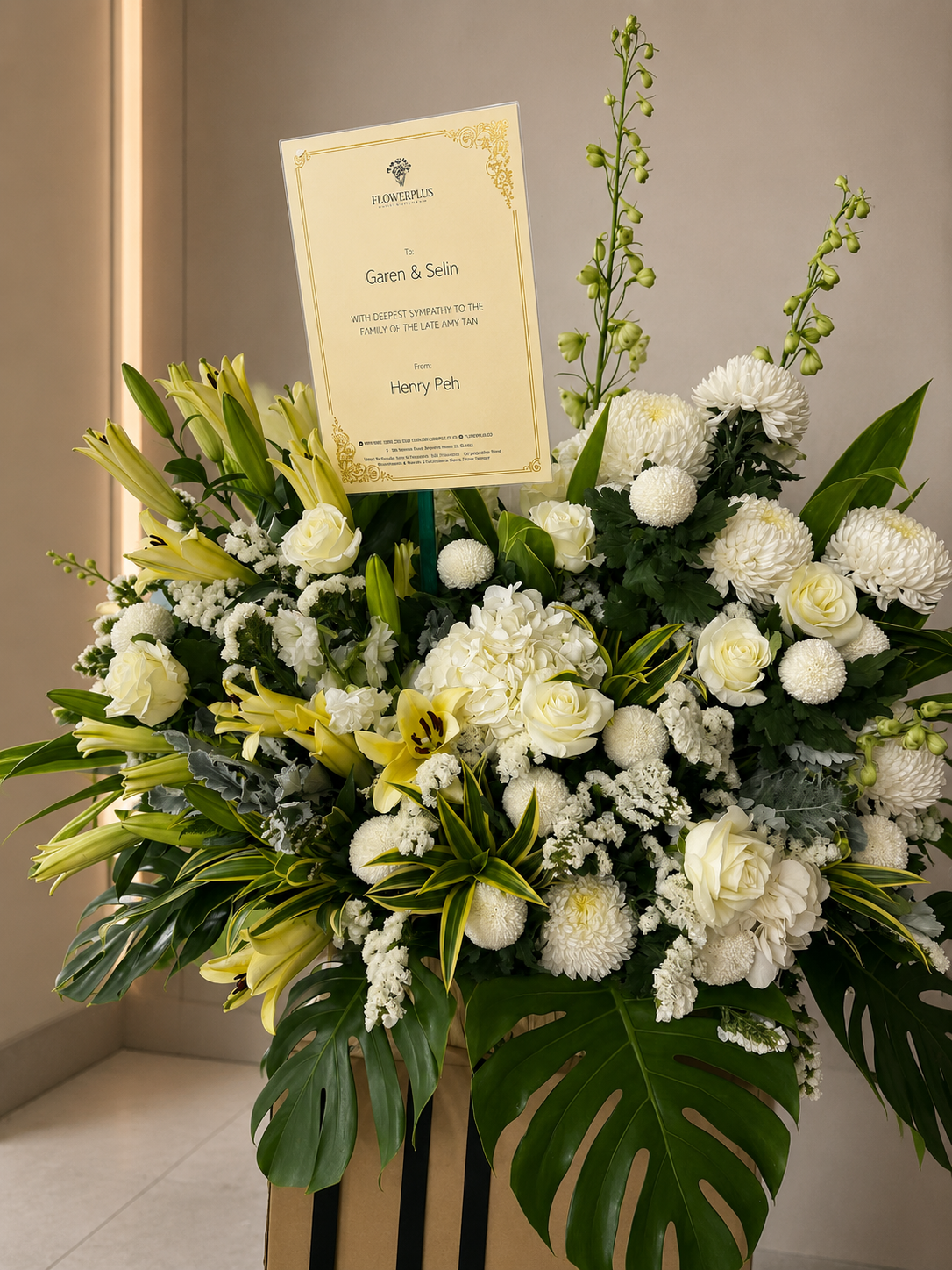 FLOWERPLUS花加 SIMPLE | Condolences Standee