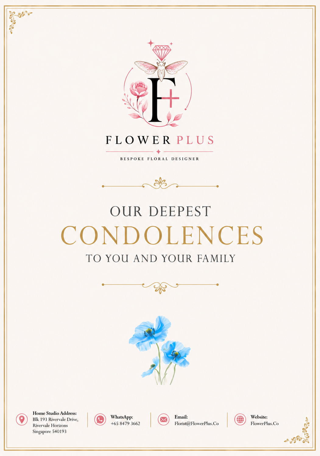 EVERLASTING LIFE | White Chrys Pom Pom Condolences Standee