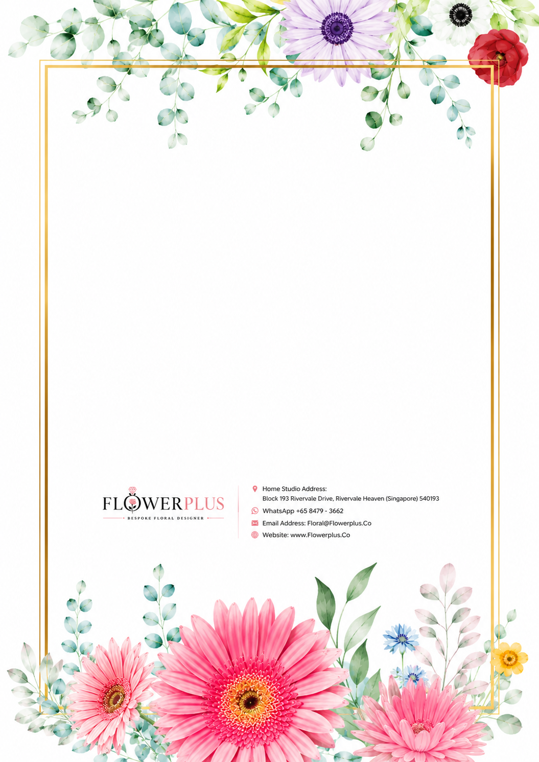 FIERY PASSION | Red Gerberas & Orange Gerberas Grand Opening Standee