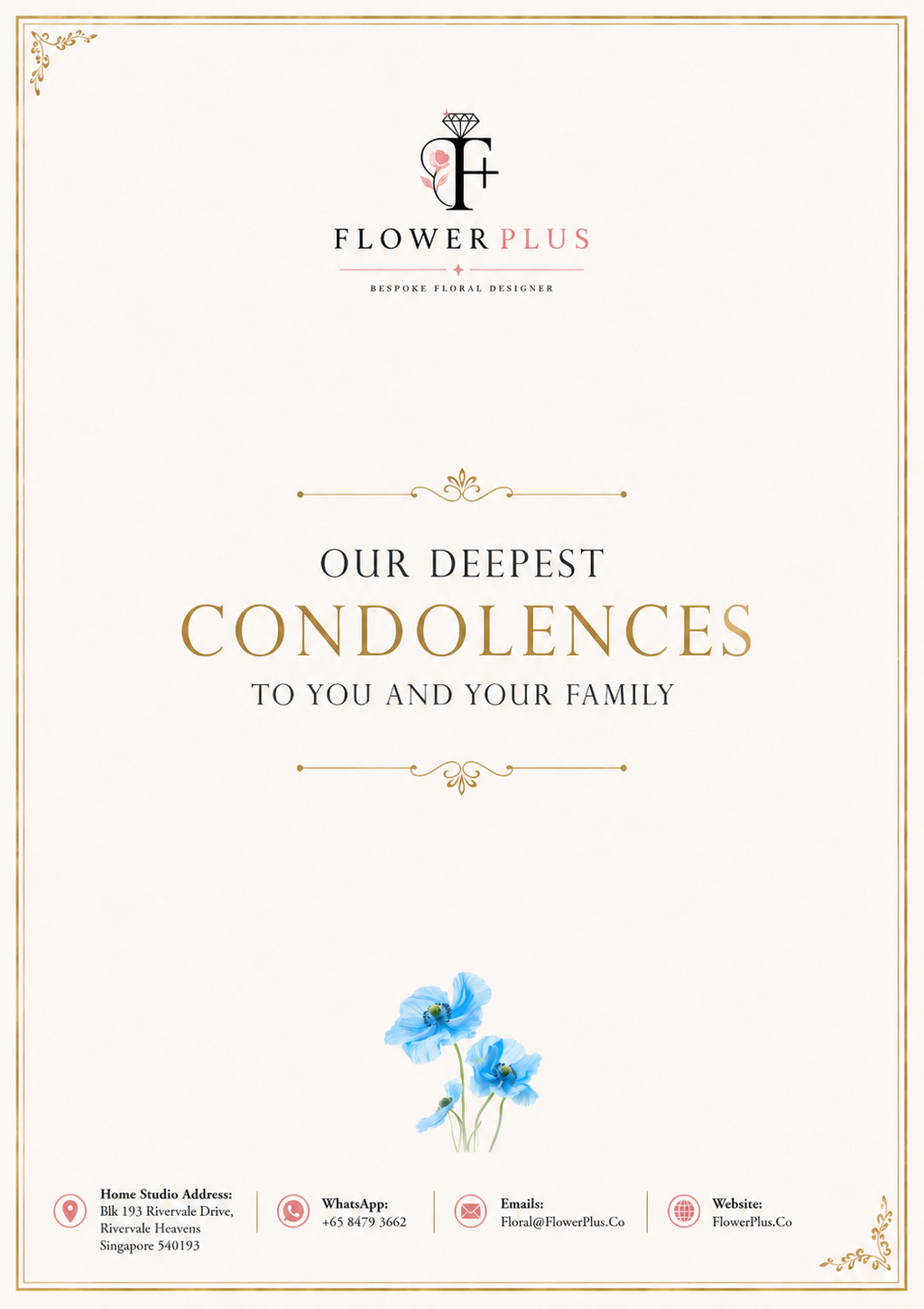 HARMONY - Condolences Standee