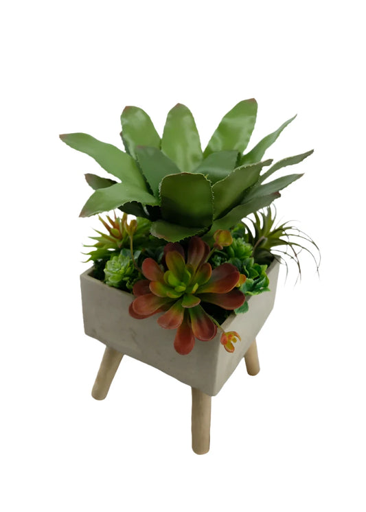 Artificial Assorted Succulent Arrangement with Aeonium