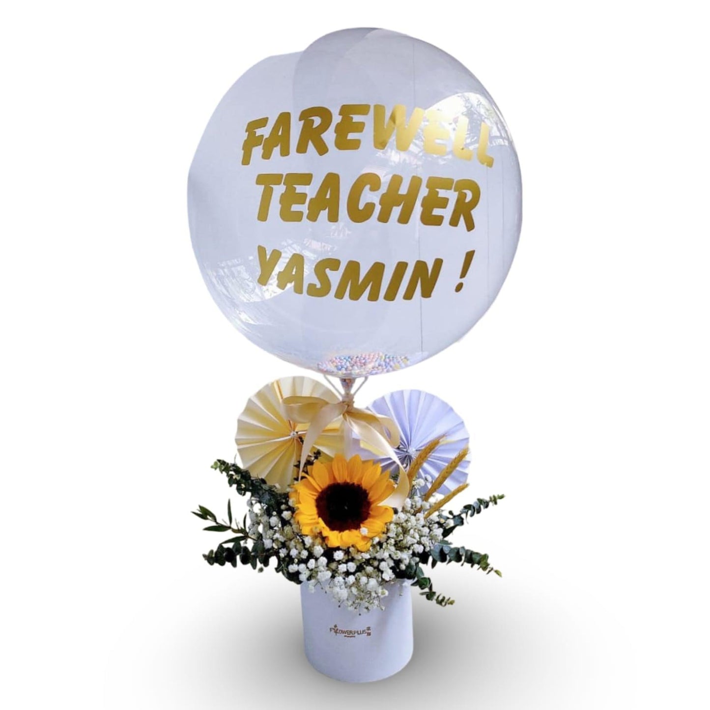 sunflower hot - air balloon bloom box