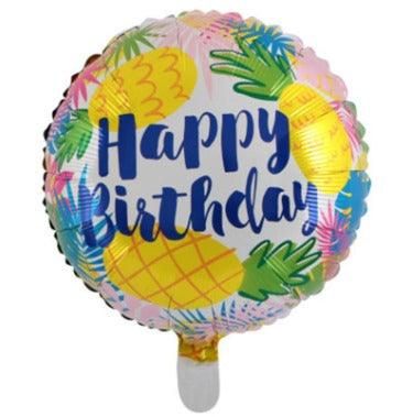 18" round Happy Birthday (Pineapple)