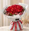 YOU ARE MINE! | 99 Red Roses w Sweet Williams Bouquets
