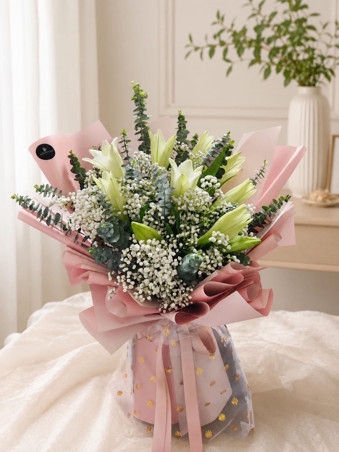 CHARMING | White Single Lily Bouquet