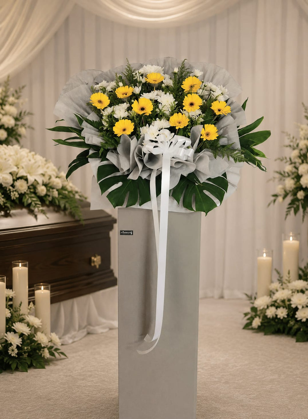 ETERNAL SUNSHINE - Yellow Gerberas Condolences Standee