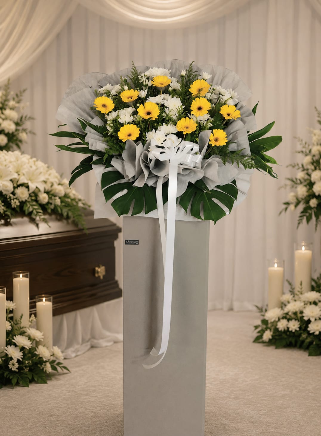 ETERNAL SUNSHINE - Yellow Gerberas Condolences Standee