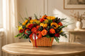 🎃 AUTUMN HARVEST CELEBRATION | Oranges Roses Floral Basket