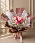 SWEET EMBRACE | Light Pink & Shocking Pink Roses Bouquets