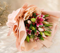 BLUSHING ELEGANCE | Pink lilies w Pink Roses Bouquets