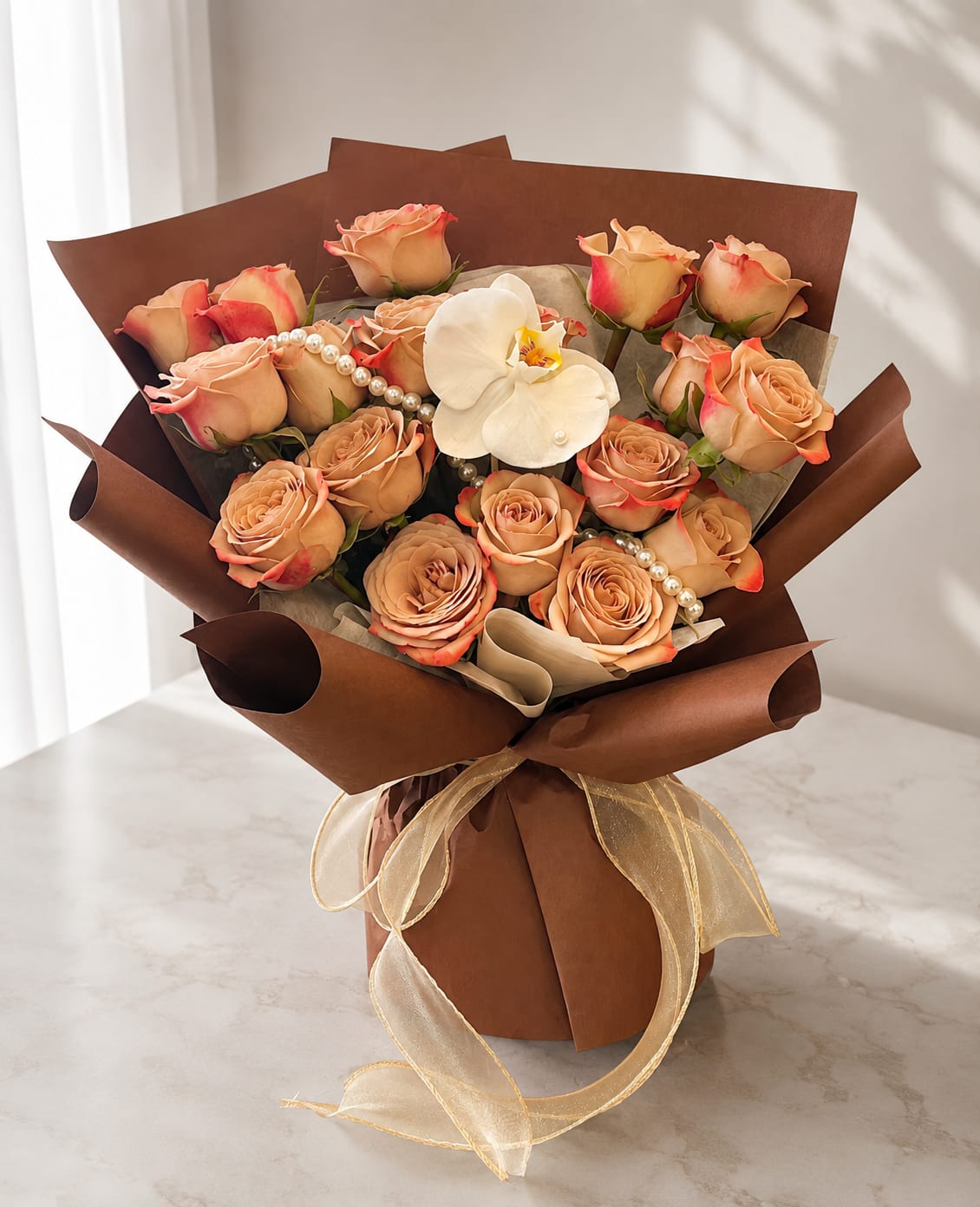 VELVET BLUSH | Cappuccino Roses Bouquets