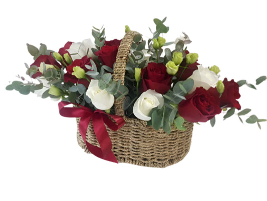 Blooms in Basket - VDAY18