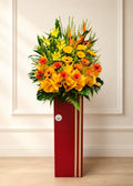 TRIUMPHANT | Yellow Lilies w Sunflower Grand Opening Standee